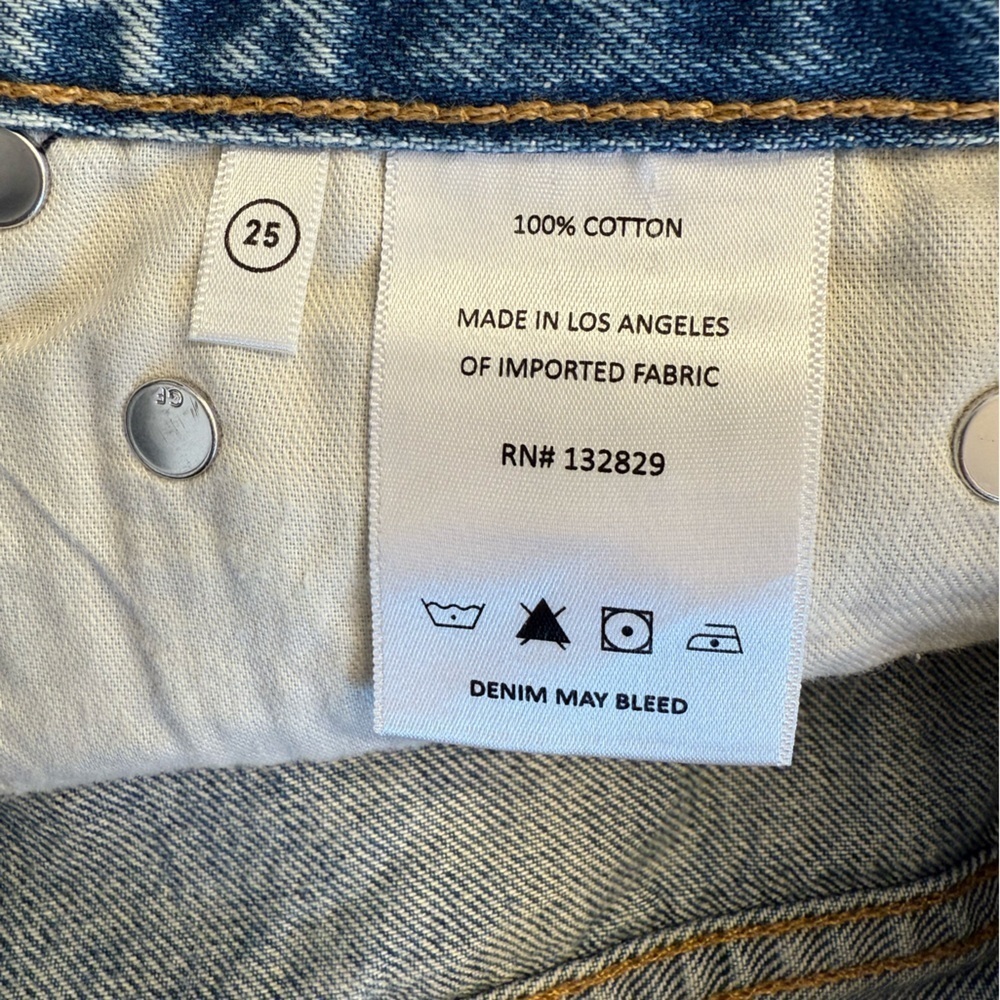 GRLFRND The Jules Super High Rise Vintage Cut Off Shorts Size 25 - Picture 4 of 12